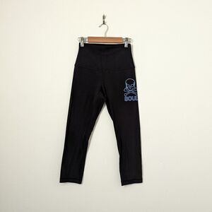 Lululemon x SoulCycle black blue skull logo Align high waisted crop 21" leggings